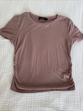 Basic Crewneck Short Sleeve Tee in Mauve - Sunday Citizen